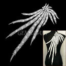 Feather Peacock Tail Shape Embroidery Venise Lace Trim Sewing Decor DIY Supply