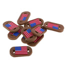 10pcs US Flag Pattern Polymer Clay Beads Spacer Beads DIY Jewelry Craft