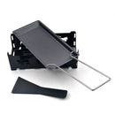 Non-Stick Raclette Grill Set, Mini Cheese Melting Pan with Foldable Wooden