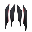 Carbon Fiber Front Lip Splitter Fins Body Spoiler Canards Refit Bumper Trim  OZ