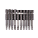 Hardware Part Magnetic 4x50mm T25 Type Torx Screwdriver Bit 10 Pcs