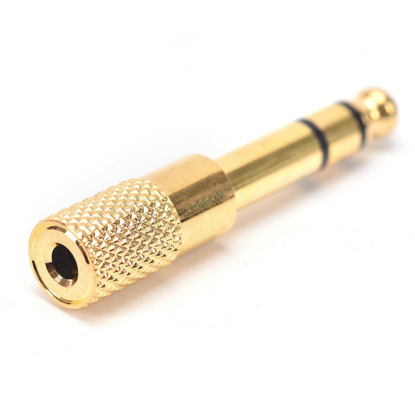 2Pcs 6.5mm To 3.5mm Female to Male Headphone Stereo Audio Jack Adapter Plug3C