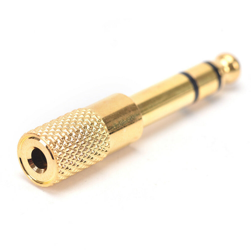 2Pcs 6.5mm To 3.5mm Female to Male Headphone Stereo Audio Jack Adapter Plug3C