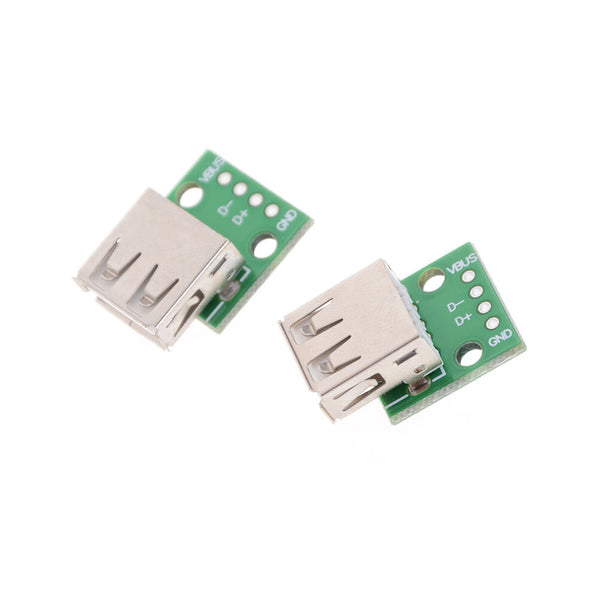 2pcs Hot Female Type A USB For 2.54MM PCB Board DIP Adapter J Gw
