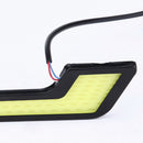 2x 12V White Car LED Daytime Running Light DRL COB Strip Fog Lamp Waterproof