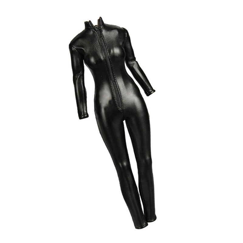 1:6 Scale PU Leather Jumpsuit Women Costume Outfits for 12 inch  s HT / Phicen