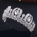 Wedding Crown Queen Headband Rhinestone Big Flower Bridal Tiara Bride Brida H6Z5