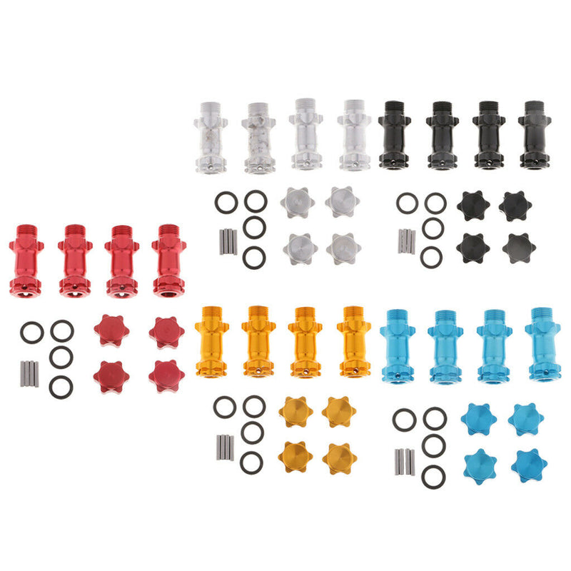 Wheel 17mm Hex Hub 30mm Extension Adapter Combiner for 1/8 HSP RC Car Black