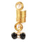 5 Pcs Metal Hair Braid Dreadlock Beads Cuffs Clips Braid Spiral Jewelry Decor Bj