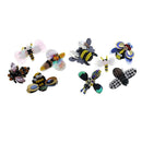 9pcs/Set Bee Dragonfly Sequins Rhinestones Bead Embroidered Patches Applique