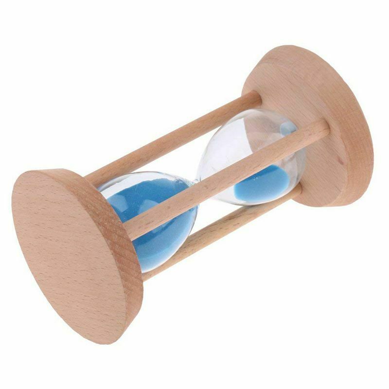 Blue hourglass wooden frame -15 minutes W7H3
