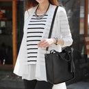 4pcs/Set Lichi Leather Tassels Women Tote Shoulder Clutch Card Bags (Black) A