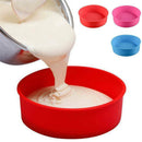 4'' Silicone Round Cake Mold Bread Muffin Pan Bakeware Mould Baking Tray Tool J8