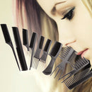 10Pcs Black Pro Salon Hair Styling Hairdressing Plastic Barbers Brush Combs
