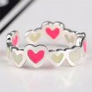 Luminous Ring Love Heart Ring Glow In The Dark Adjustable Ring Open Finger Ri ME