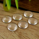 50pcs/lot 12mm Round Flat Back Clear Glass Cabochon High Quality R5L1