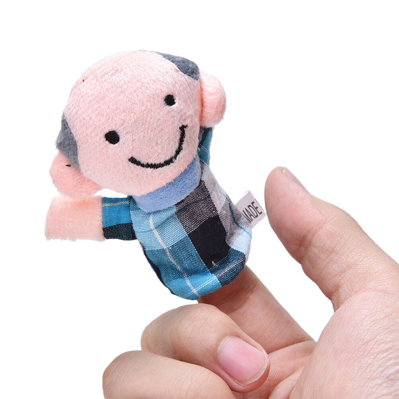 6x Cartoon Familie Fingerpuppen Tuch Baby Educational Hand Story Spielzeug CN 3C