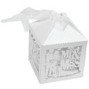 50pcs/Pack DIY Bride and Bridegroom Candy Gift Box with RibbonCut Wedding P G7J1