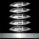10pcs Unpainted Crankbait Clear Fishing Lure Body Trolling Top Water Blank qwe