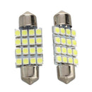 2 White Dome 16 LED 3528 SMD Interior Bulb Light 36mm K2Q8