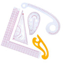 5Pcs French Curve Metric Template Ruler Measure for Designers Sewing Drawing