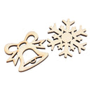 50Pcs Mixed Christmas Halloween Wood Slice Ornaments DIY Craft Decoration Charm-