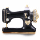 Sewing Machine Brooch Pin Black Enamel Brooch Collar Scarf Decoration Jewelry SE
