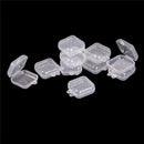 10Pcs Mini Clear Plastic Small Box Jewelry Earplugs Container Storage Tool  Ew