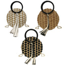 Woven Small Round Bag Portable Straw Small Round Bag Female New One Shoulde