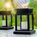 2pcs Waterproof Solar Table Lamp Garden Hanging Decor LED Candle Light