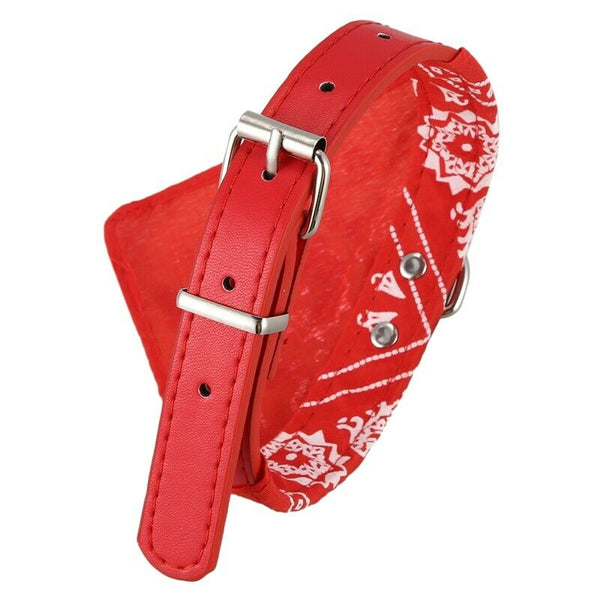 2cm Width Paisley Pattern Pet Dog Doggie Scarf Bandana Collar Decor Red