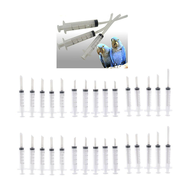 30x Parrot Feeding  Feeder Water Milk Feeder For Baby Birds 5ml 10ml 20ml