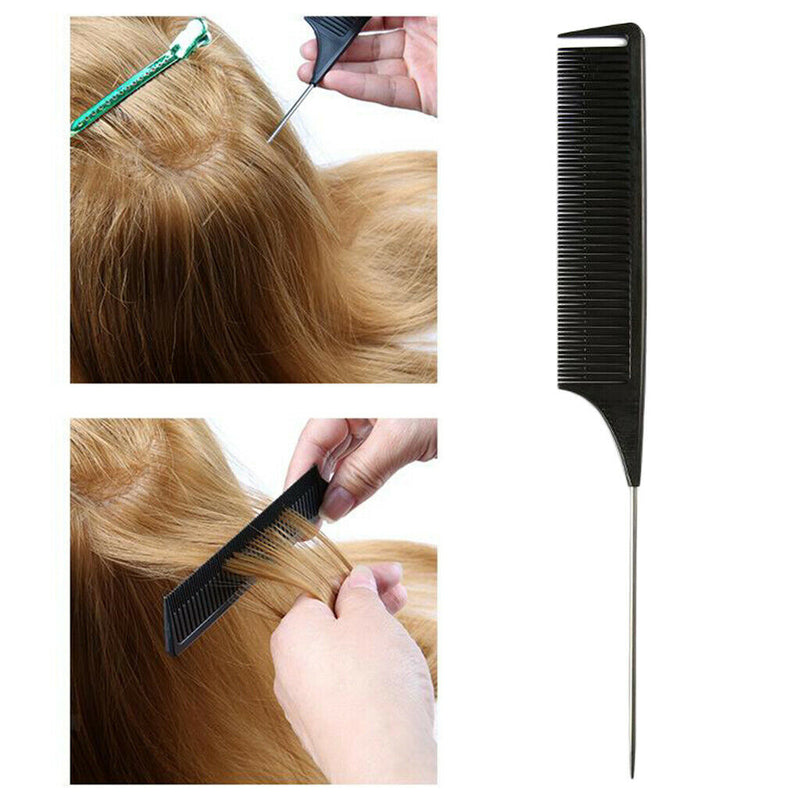 Professional Weaving Highlighting Foiling Hair Comb Hair Styling Comb Black