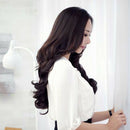 Dark Brown Width 25cm Lady Long Curl Wavy Clip-on Sexy Stylish Hair Extensi