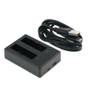 Dual Battery Charger for SJCAM SJ8 Pro/ SJ8 Plus/ SJ8 Air Travel Desktop USB
