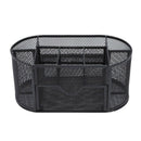 Multifunctional 9 Components Table Metal Desktop Storage Box (Black)