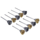 44 Pieces Mini Wire Brush Wheel Cup Brass Steel Wire Brush Set 1/8inch (3mm