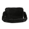 Women Plush Messenger Bag Big Capacity Fluffy Shoulder Handbags (Black)