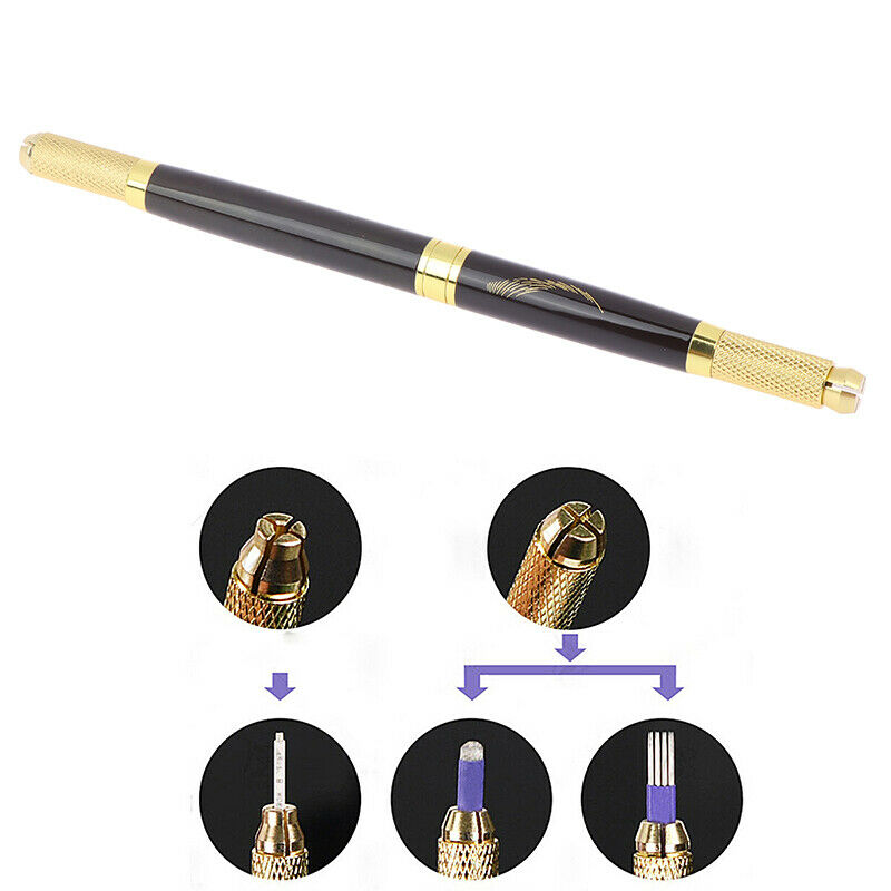 Double End Makeup Manual Tattoo Pen Microblading Permanent Eyebrow Cosmetic  Bj