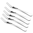 5x Cocktail Dessert Fork Tasting Stainless Steel Appetizer Cake Fruit Forks EAO