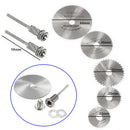 7x Durable HSS Circular Wood Cutting Saw Blade Disc Mandrels for Rotary Tool New