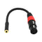 3.5mm 1/8" Stereo Female to XLR Female Adapter Cable