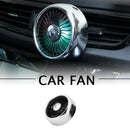 3 Speed Adjustment Usb Car Fan 5V Electric Car Fan Colorful Light Cooling F