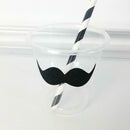 Set of 12pcs Beard Stickers Black Funny Beard Gift Tag Stickers Labels Decals