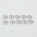 10 Pcs Leather Belt Buckle Metal Center Bar Buckles Purse Making Accessories