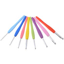 8Pcs Crochet Needles 2.5-6mm Rubber Handle Hooks Knitting Set Accessories