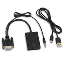 VGA Male to HDMI Female Converter Adapter Cable With Audio Output for PC laptoME