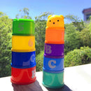 9PCS Early Education Baby Figures Toys Folding Stack Educational Cup Tower Z0U3