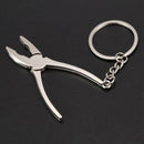 Silvery Metal Key Chain Keyring with Plier Tool Tool Pendant B7C8