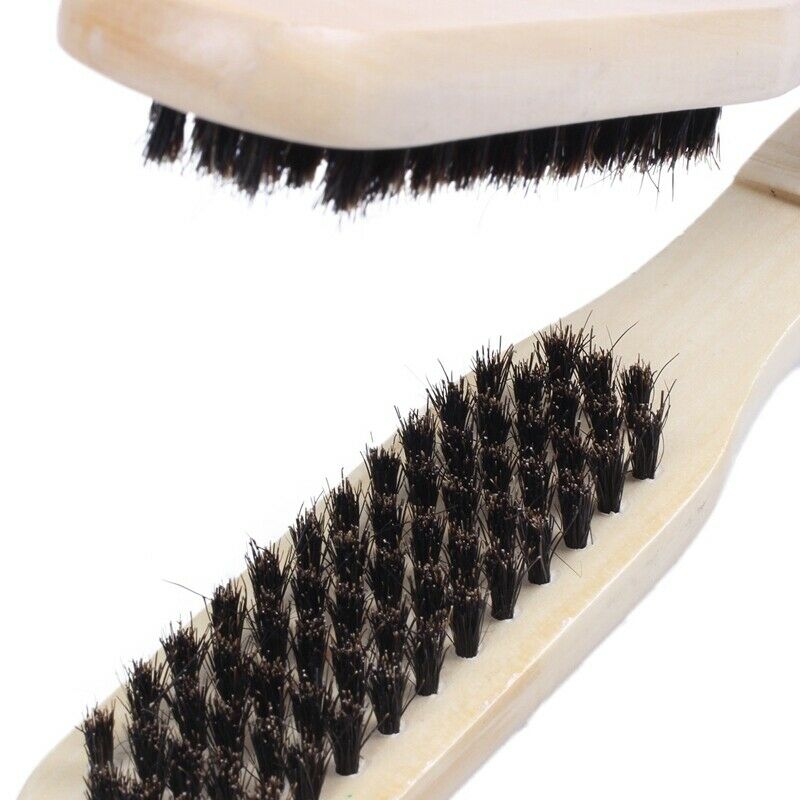 DIY Salon Hairdressing Hair Straightener Wooden Anti-static Dual-Brush Comb J5H5